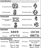Monogrammed Pedestal Glass
