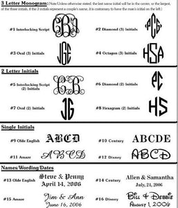 Monogrammed Pedestal Glass