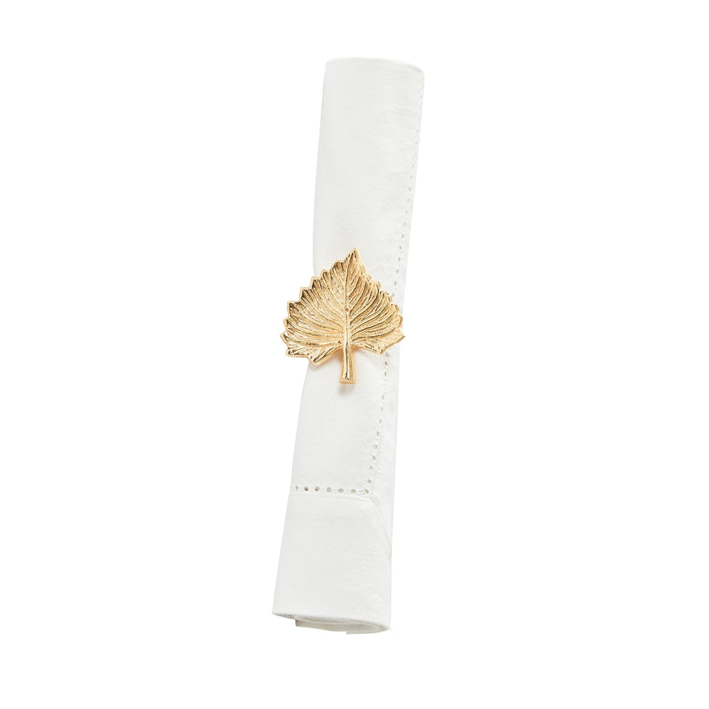 Golden Leaf Napkin Ring/Set of 4