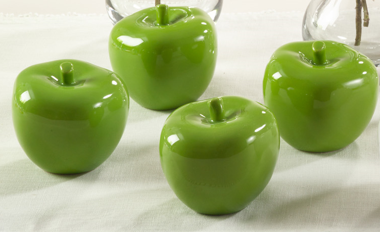 Green Ceramic Apple