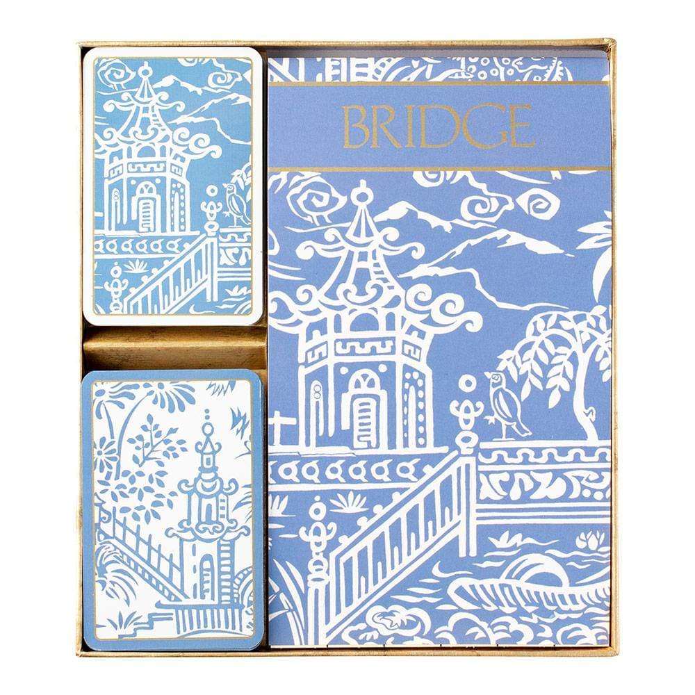 Pagoda Toile Bridge Gift Set - 2 Score Pads