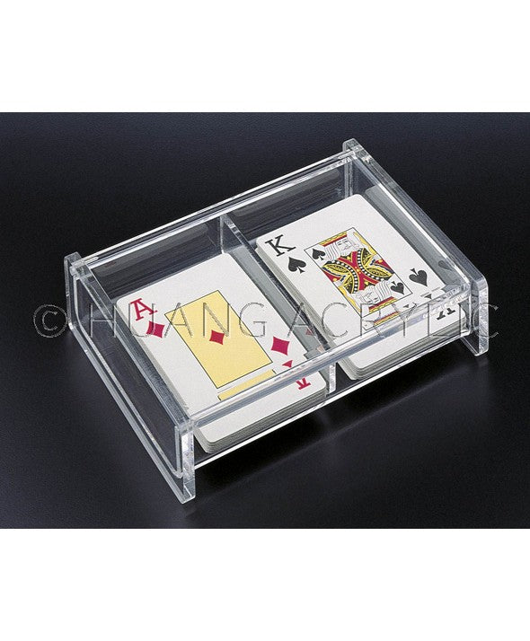 Acrylic Two-Playing Card Box with Vinyl Personalization