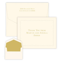 Hawthorn Silver Leaf Raised Ink Folded Notes
