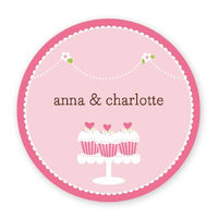 Personalized Heart Cupcakes Plate