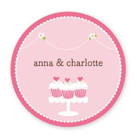 Personalized Heart Cupcakes Plate