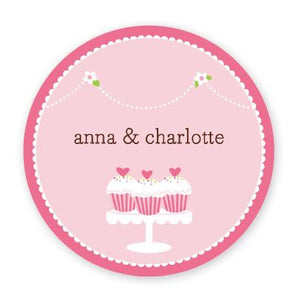 Personalized Heart Cupcakes Plate