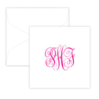 Henley Monogram Portrait Raised Ink Gift Enclosure Card
