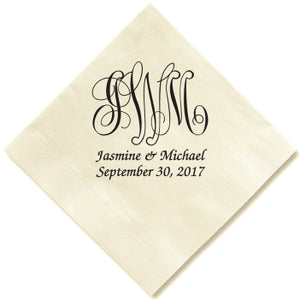 Pamplona Couples Wedding Napkin - Foil-Pressed