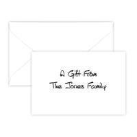 Highland Horizontal Raised Ink Gift Enclosure Card
