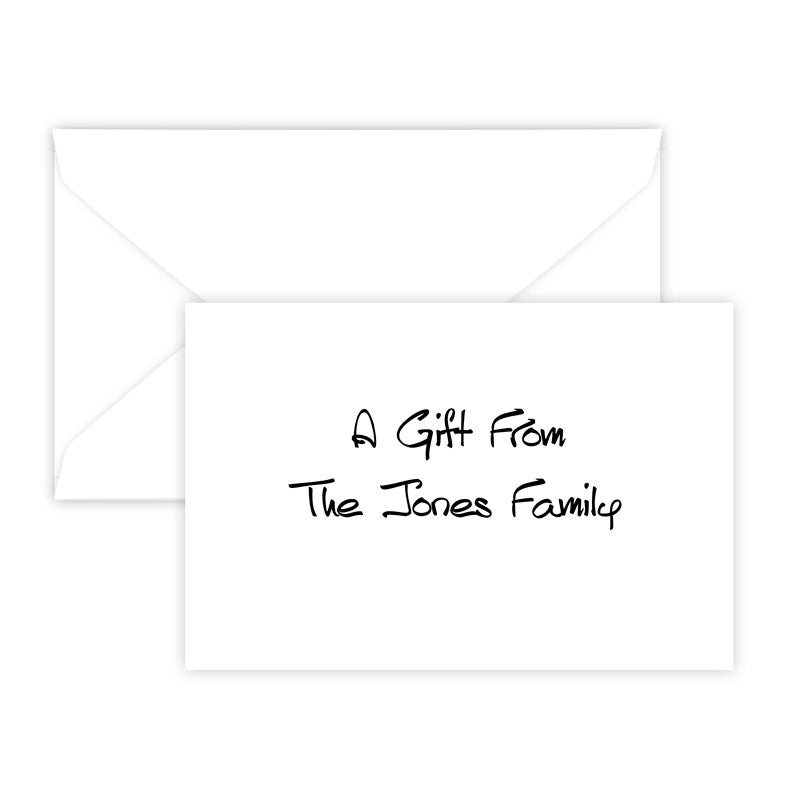 Highland Horizontal Raised Ink Gift Enclosure Card