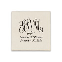 Pamplona Couples Wedding Coaster Napkin - Raised Ink