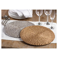 Woven Water Hyacinth Round Placemat
