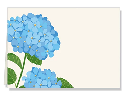 Personalized Hydrangea Folded Notes