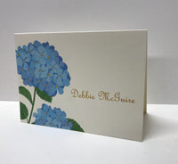 Hydrangea Folded Notes

