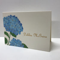Hydrangea Folded Notes