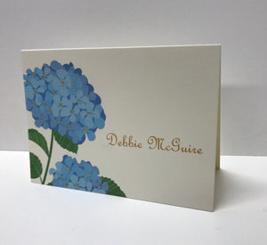 Hydrangea Folded Notes
