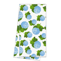 Hydrangeas Cotton Tea Towel