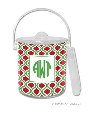 Kate Kelly & Red Monogrammed Lucite Ice Bucket