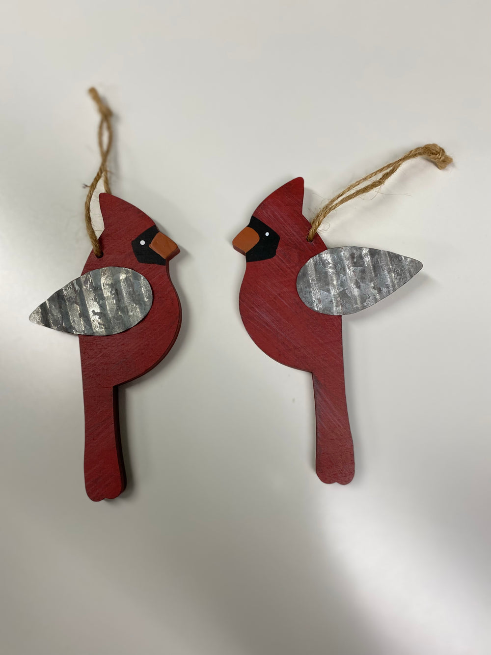 Wood & Metal Cardinal Ornament
