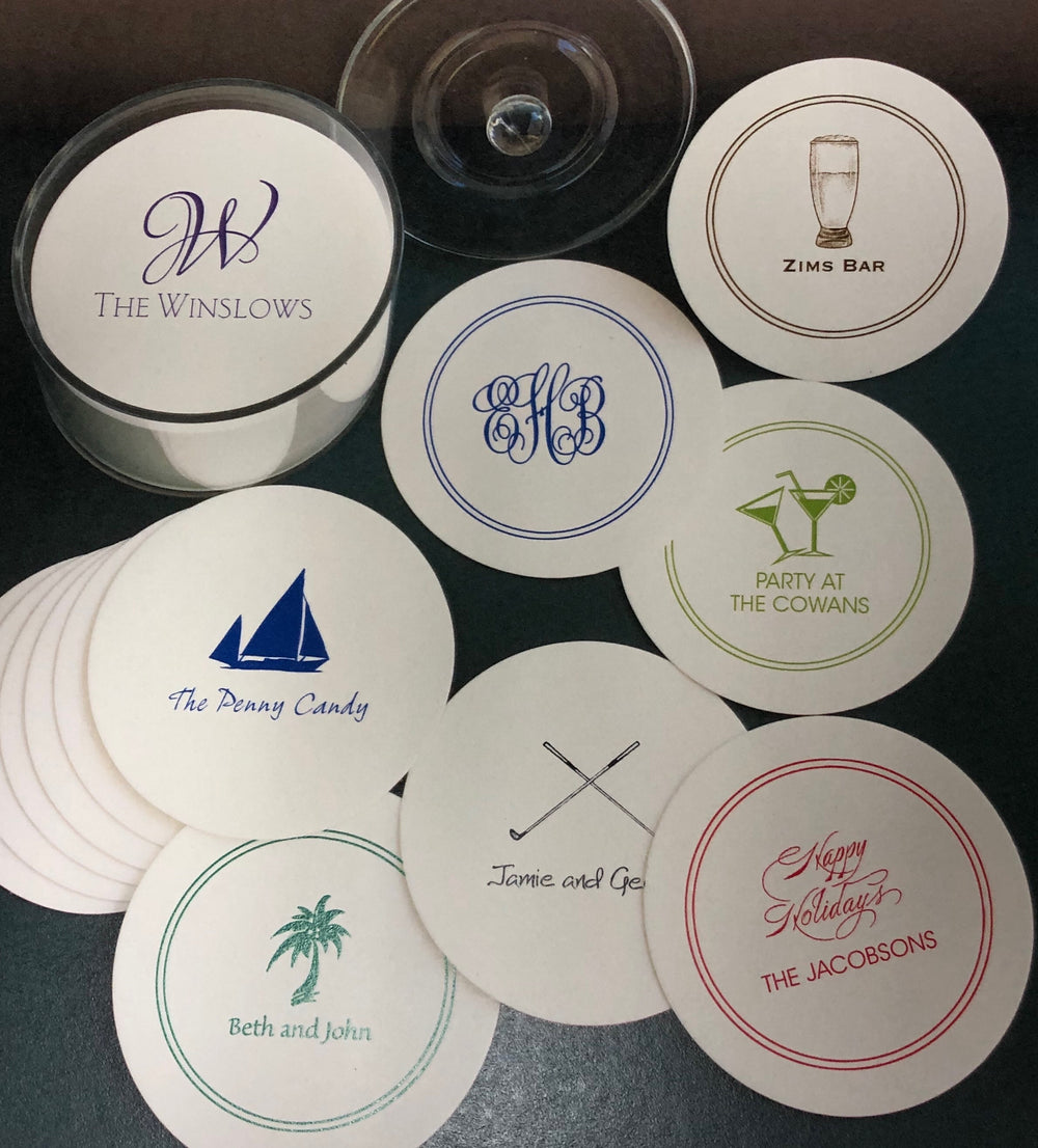 Paper bar store coasters
