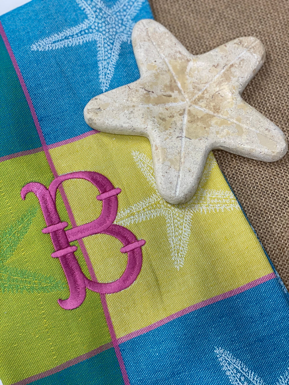 Lime Starfish Dishtowel