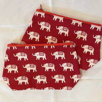 Red Elephant Cosmetic Bag