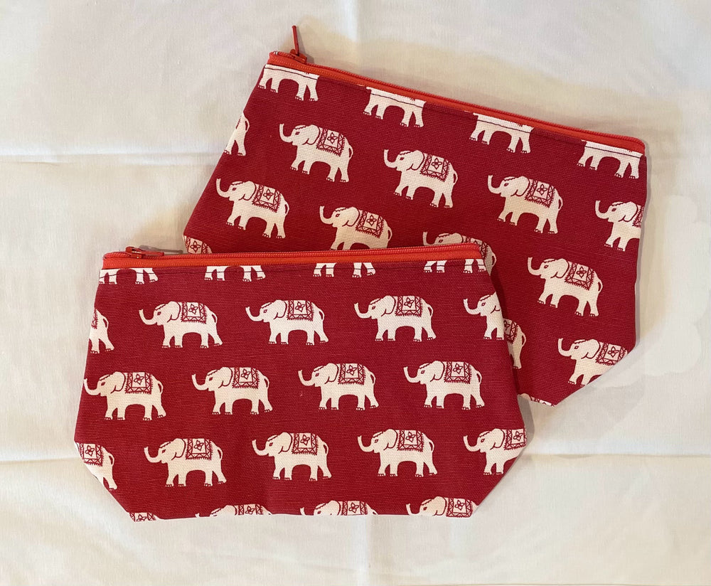 Red Elephant Cosmetic Bag