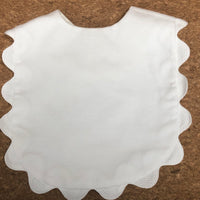 White Pique Baby Bib