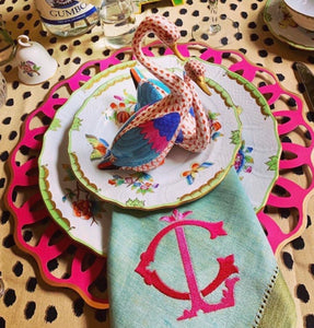 Sea Glass & Gold Napkin Set of 4