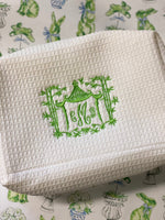 Monogrammed Waffle Cosmetic Bag
