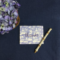 Chinoiserie Toile Folded Thank You Notes