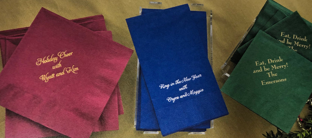 Monogrammed Foil Napkins