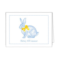 Blue Bunny Folded Notecards

