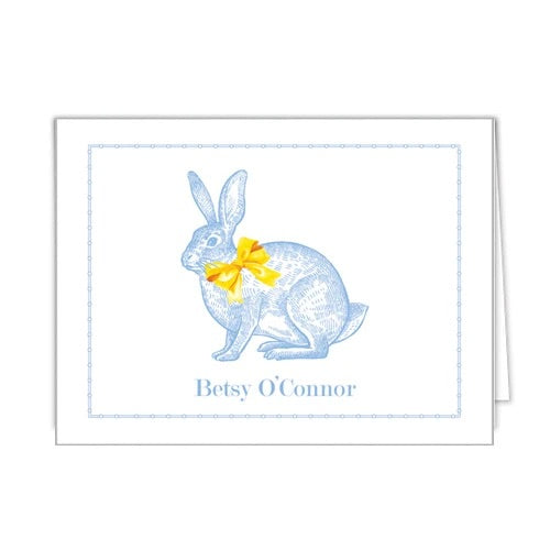 Blue Bunny Folded Notecards