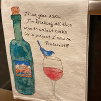 Wine Pinterest Project Kitchen Towel