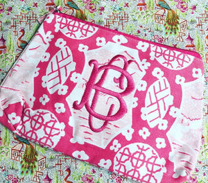 Monogrammed Travel Bag - Canton Pattern