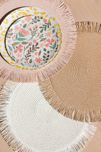 Fringed Placemats S/4