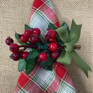 Berry Seed Swag Napkin Ring by Deborah Rhodes