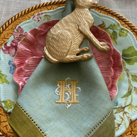 Sea Glass & Gold Napkin Set of 4