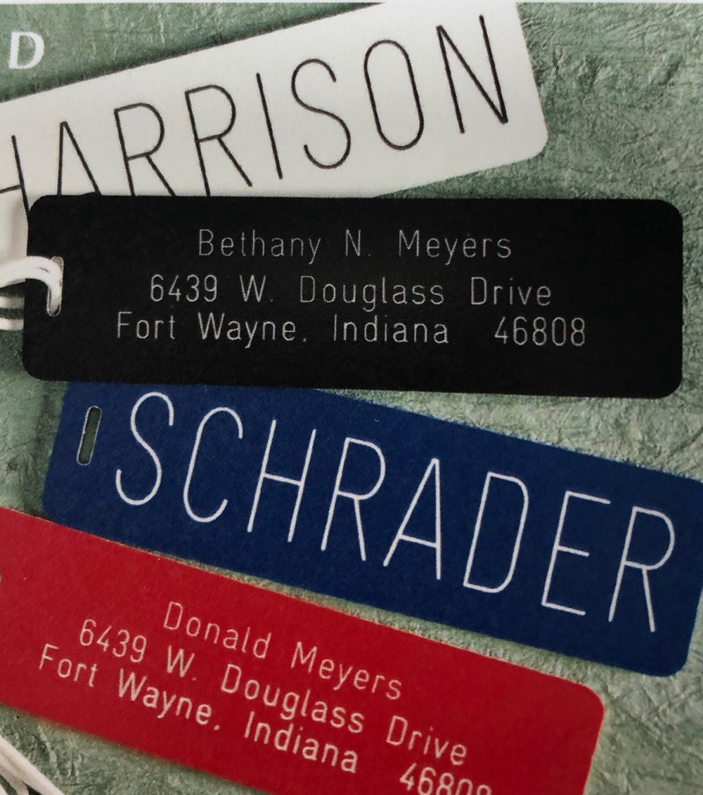 Monogrammed Large Acrylic Bag Tags