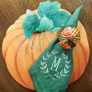 Plaid Pumpkin Napkin Rings