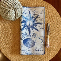 Maritime Linen/Navy Napkin 5392