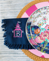 Monogrammed Cotton Fringe Napkins S/O 4
