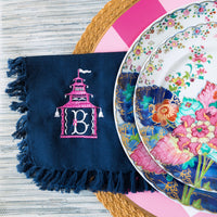 Monogrammed Cotton Fringe Napkins S/O 4