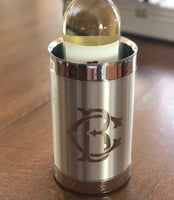 Monogrammed Brushed Metal Wine Cooler
