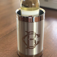 Monogrammed Brushed Metal Wine Cooler