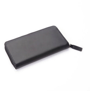 Monogrammed Leather RFID Blocking Fan Wallet