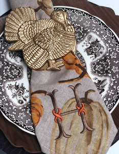 Watercolor Pumpkin Napkin Set