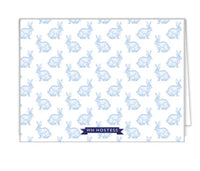 Blue Bunny Folded Notecards
