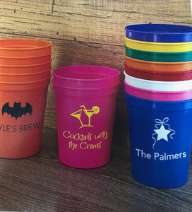 Monogrammed Stadium Cups